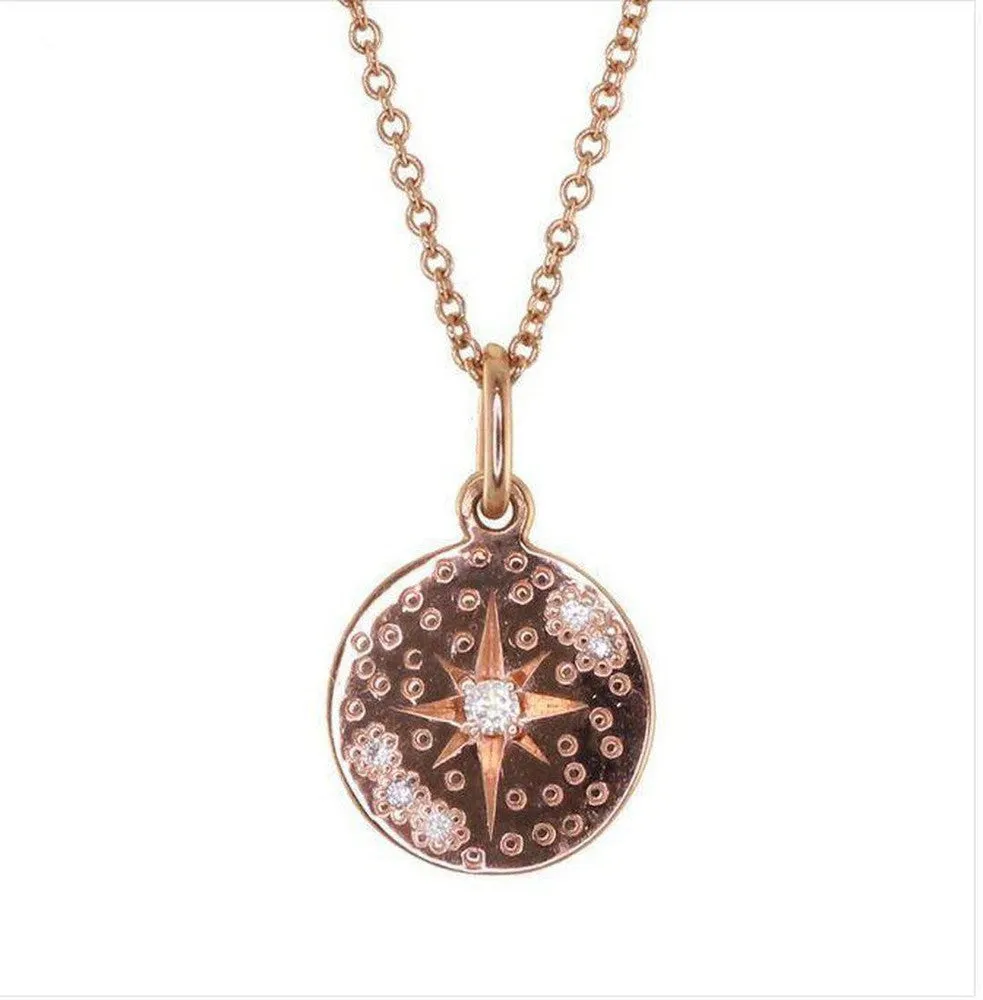 Starburst Hammered Mini Disc Necklace