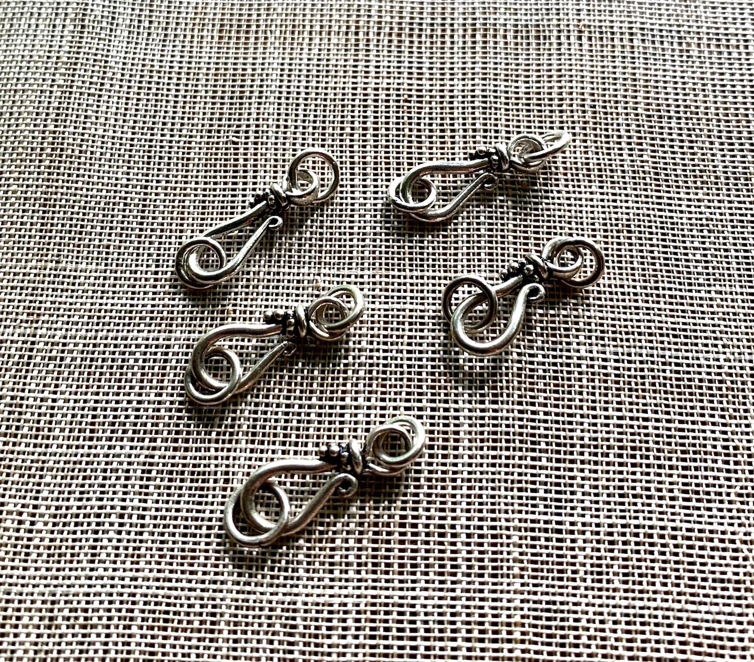 Sterling Hook and Eye, Set of 5