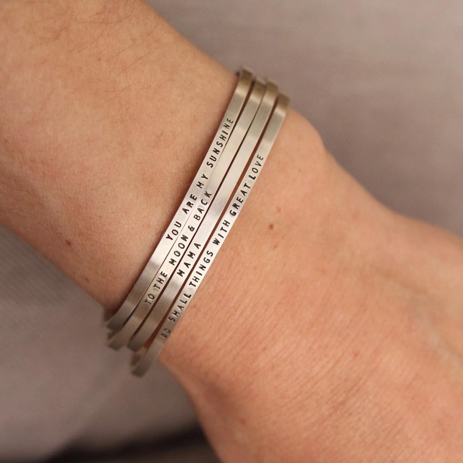 Sterling Silver Cuff - "Mama"