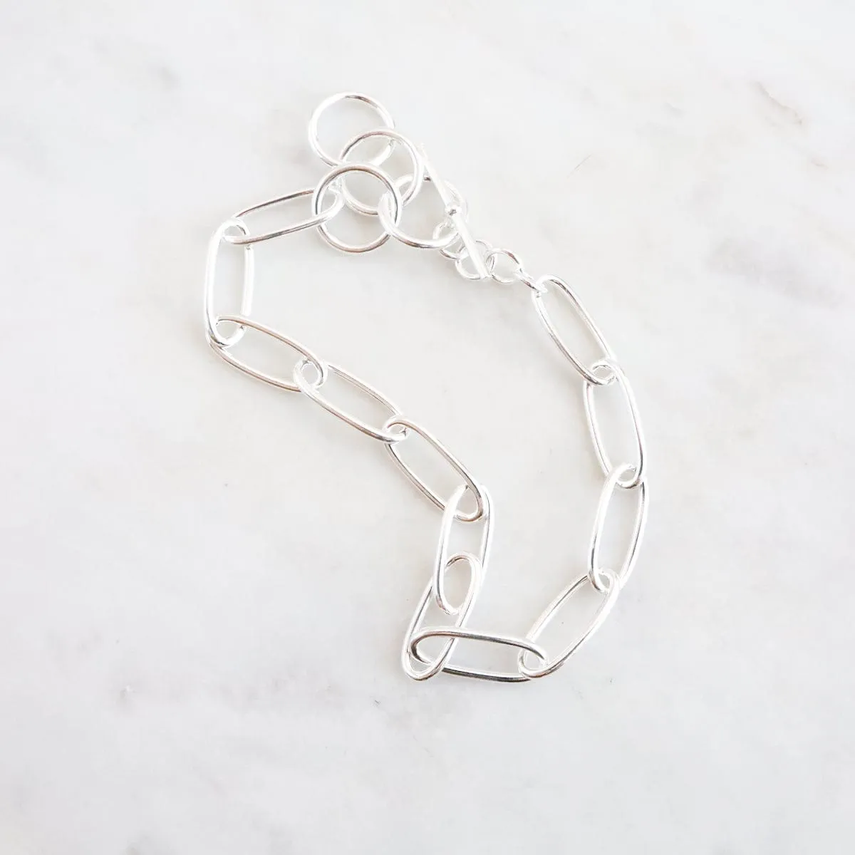 Sterling Silver Oval Link Chain Bracelet