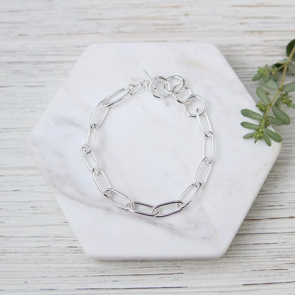 Sterling Silver Oval Link Chain Bracelet