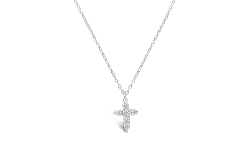 Stia Girl Forever Faith Prong Cross Necklace