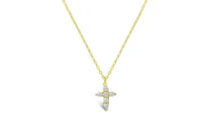 Stia Girl Forever Faith Prong Cross Necklace