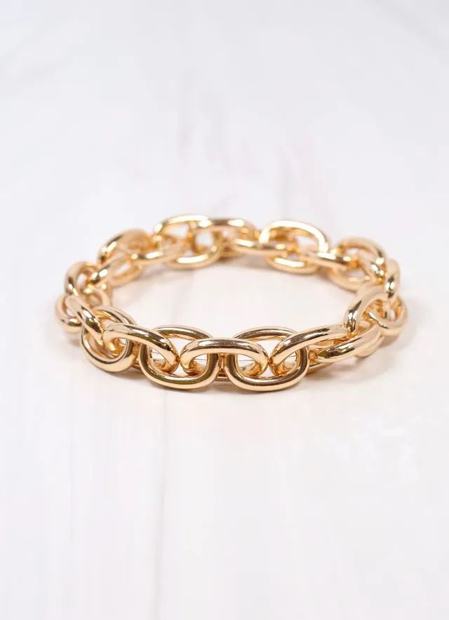 Teresa Link Stretch Bracelet GOLD