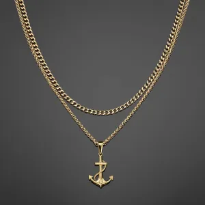 The Anchor Pendant Set - Gold RG1010G