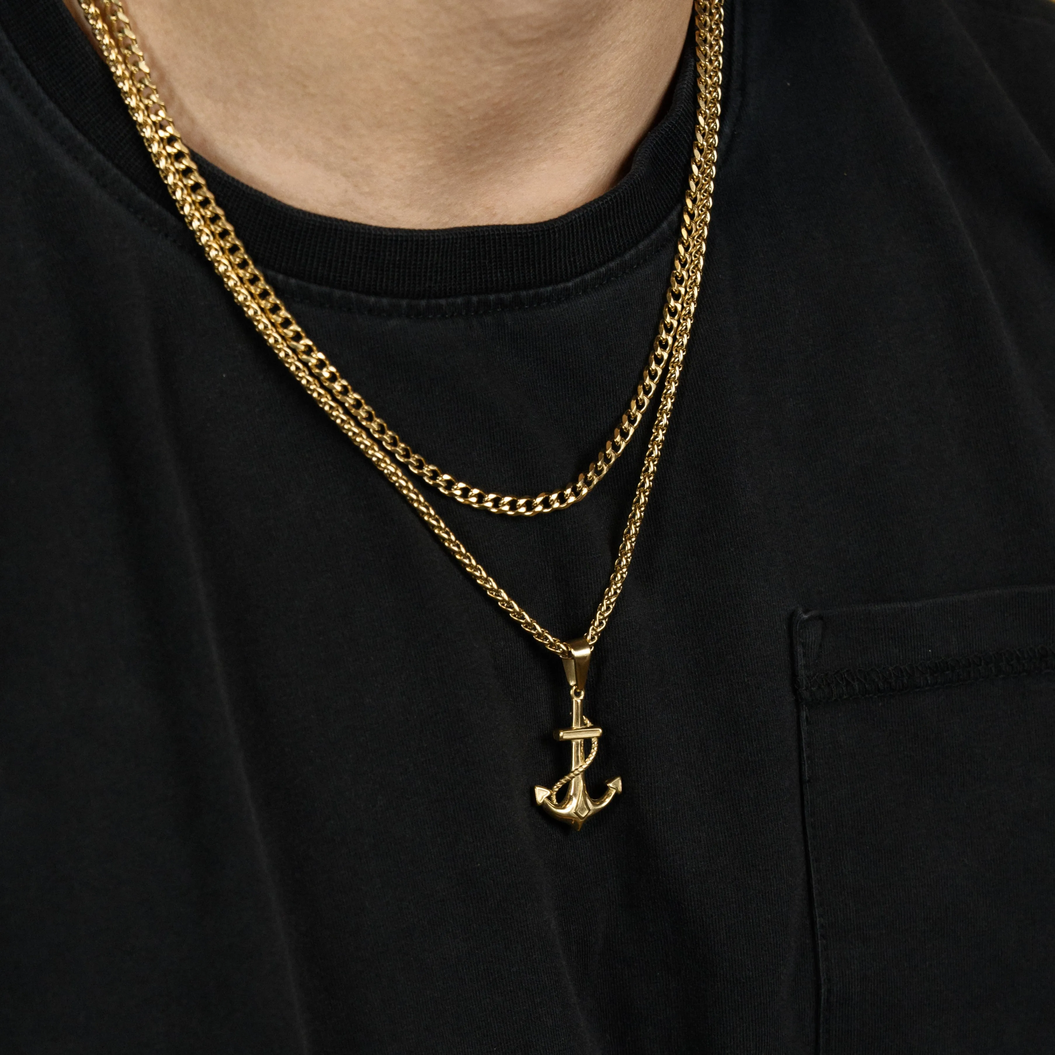 The Anchor Pendant Set - Gold RG1010G