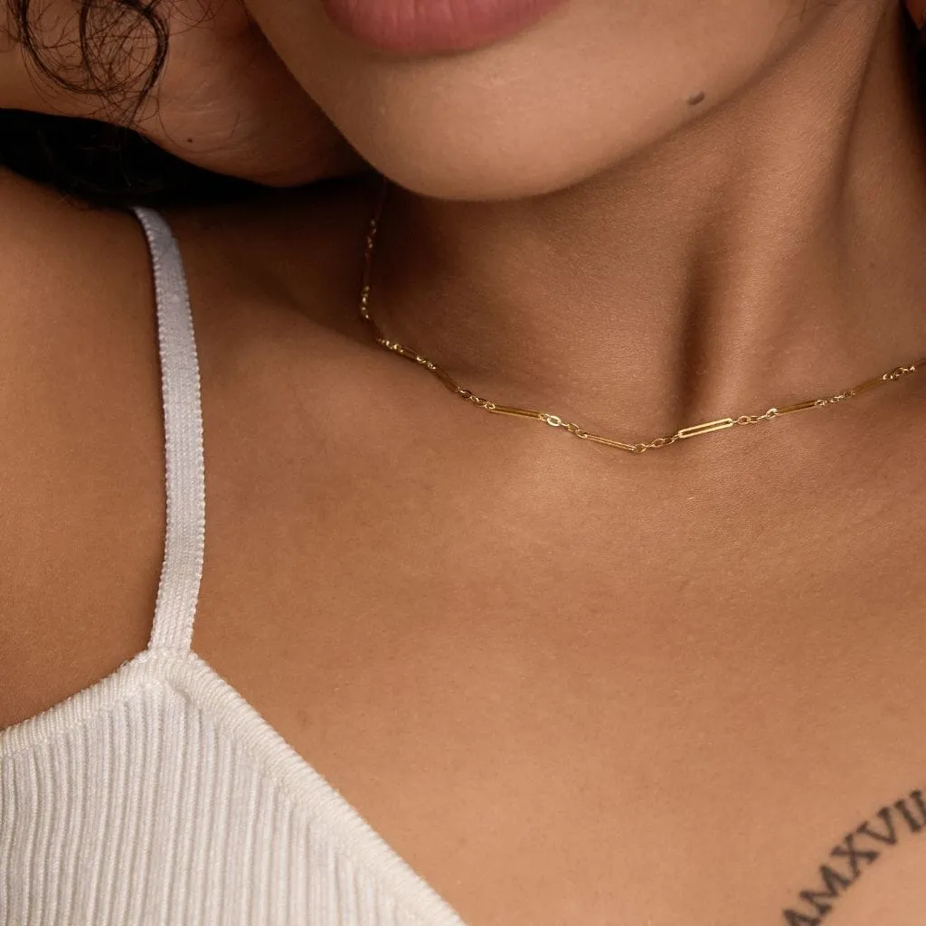 Wang paperclip chain necklace