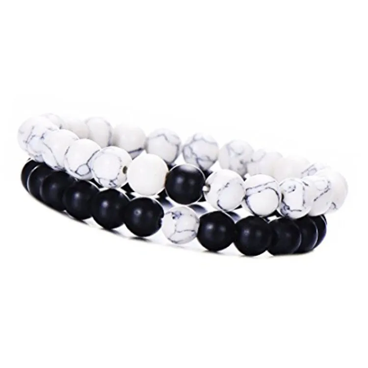 White pine 8mm set bracelet