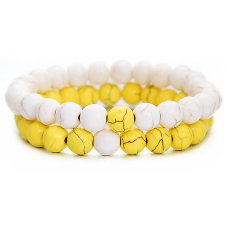 White pine 8mm set bracelet