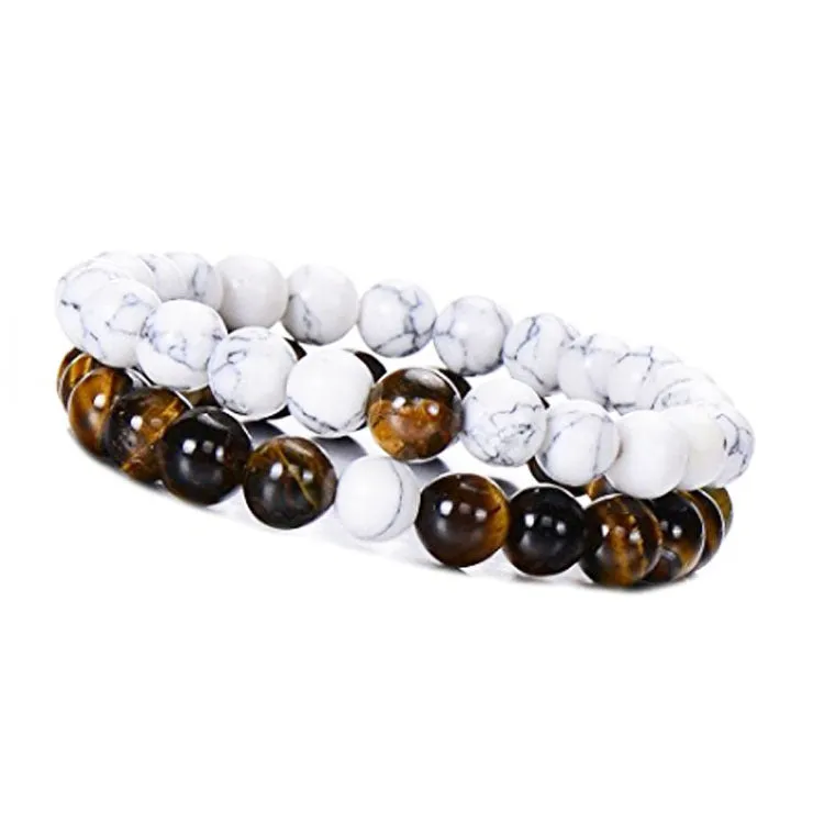 White pine 8mm set bracelet