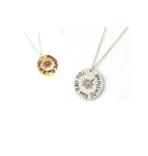 You Are My Sunshine Charm Necklaces